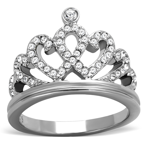 GORGEOUS CROWN DESIGN SIMULATED DIAMOND LADIES RING