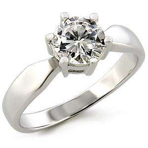 BEAUTIFUL SOLITAIRE SIMULATED DIAMOND LADIES ENGAGEMENT RING