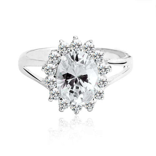 GORGEOUS SHIMMERING SIMULATED DIAMOND LADIES RING