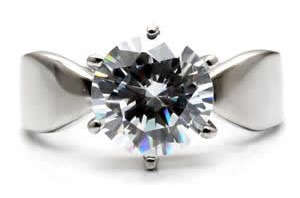 STUNNING STAINLESS STEEL SIMULATED DIAMOND LADIES RING