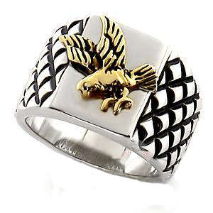 18K WHITE GOLD PLATED MENS RING
