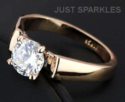 STUNNING ROSE GOLD PLATED LADIES RING
