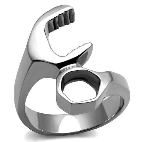 TRENDY SOLID STAINLESS STEEL MEN'S RING