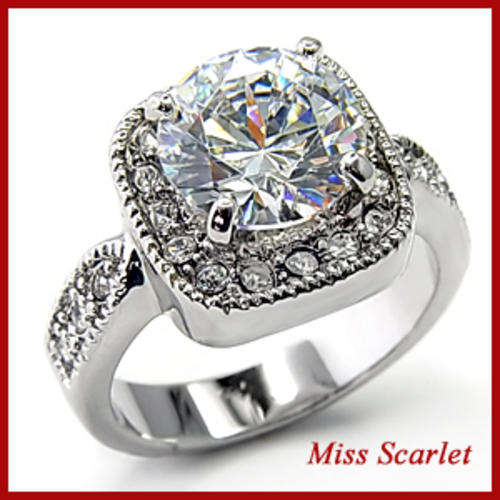 SIMULATED DIAMOND RING - SIZE 10