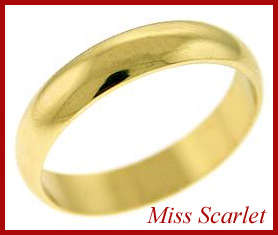 18K GOLD PLATED BAND RING - SIZE 8