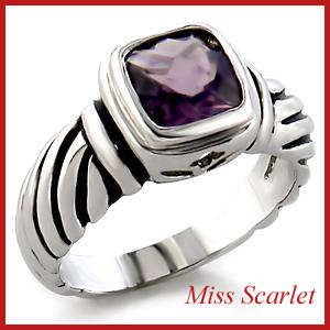 Simulated Amethyst Ring - SIZE 8