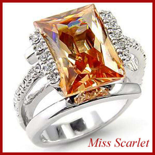 Champagne Simulated Diamond Ring - SIZE 6