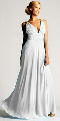 STUNNING WHITE EVENING GOWN