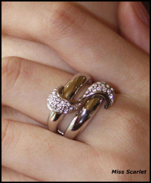 18ct Gold Plated Simulated Diamond Ring