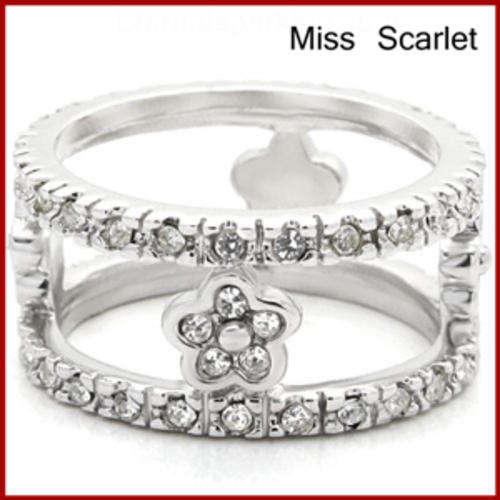**FREE EARRINGS** 18ct WHITE GOLD PLATED SIMULATED DIAMOND RING