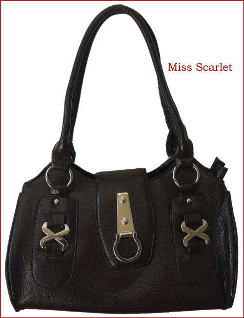 TAN BUCKLE DETAIL LADIES HANDBAG