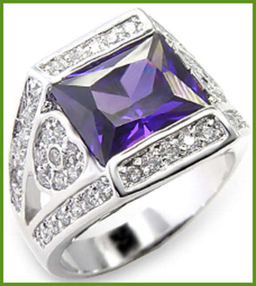 BEAUTIFUL SIMULATED AMETHYST RING