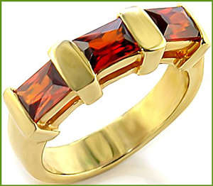 SIMULATED GARNET RING & FREE BRACELET!!
