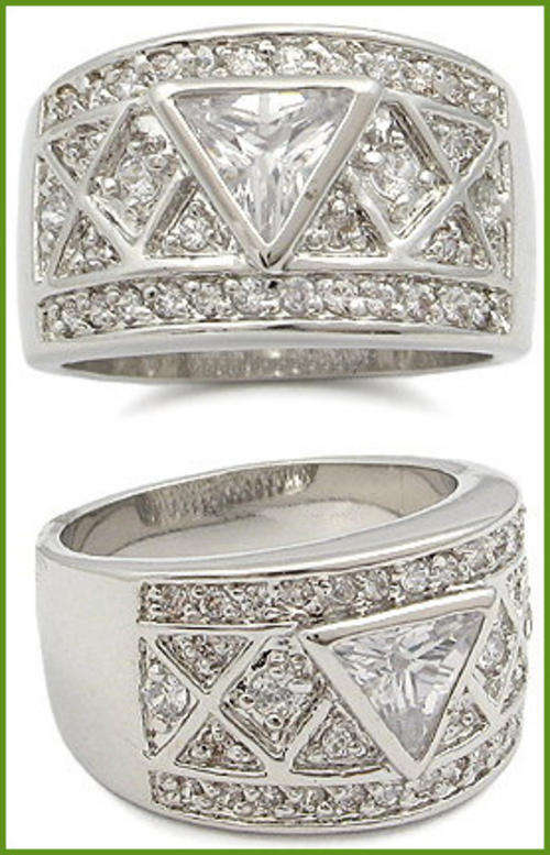 SIMULATED DIAMOND BAND RING