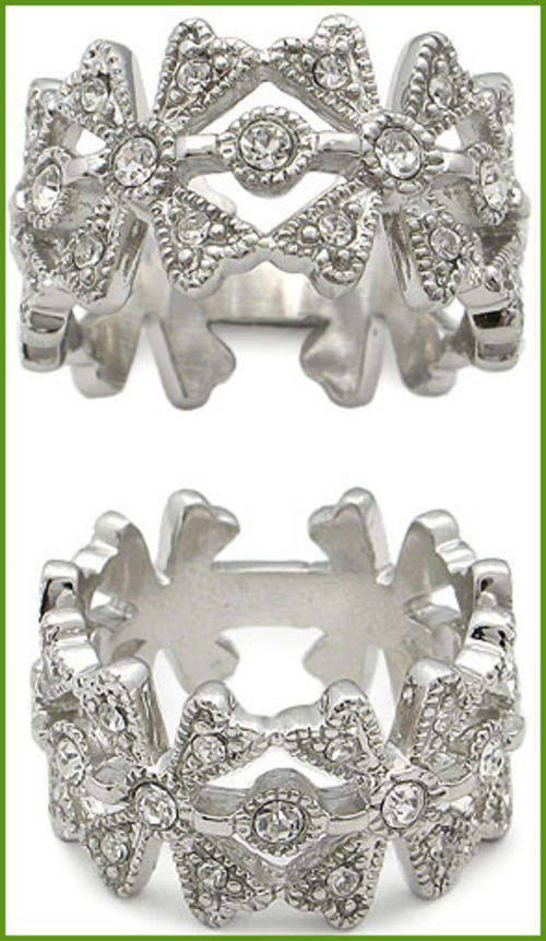 UNUSUAL SIMULATED DIAMOND RING & FREE BRACELET!!