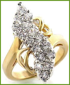 CLEAR SIMULATED DIAMOND RING