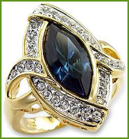 SIMULATED SAPPHIRE RING