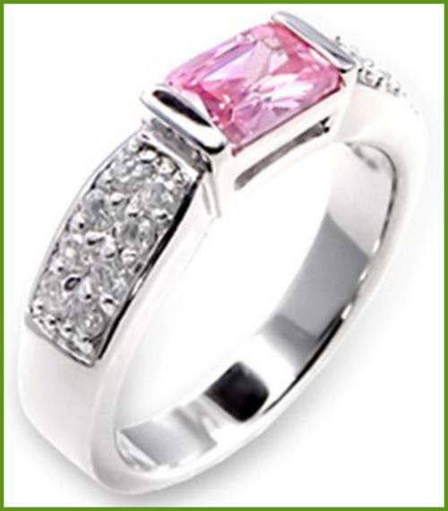 PINK CUBIC ZIRCONIA RING