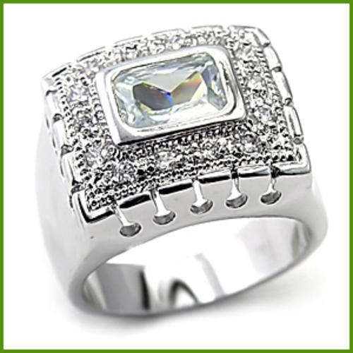 UNUSUAL SIMULATED DIAMOND RING