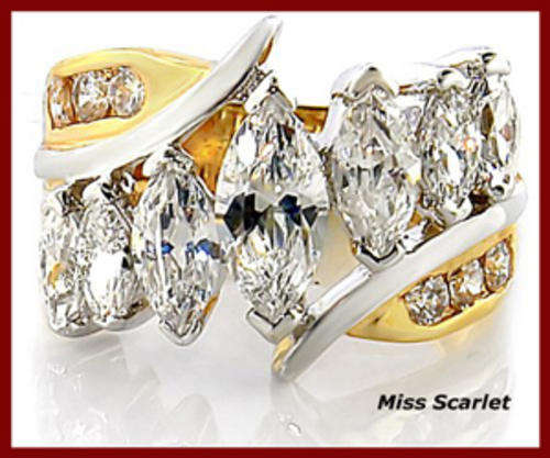 SIMULATED DIAMOND 18KT YELLOW GOLD PLATED RING