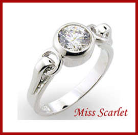 SIMULATED DIAMOND SOLITAIRE RING