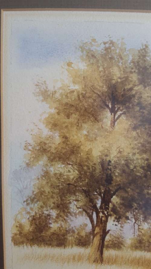ORIGINAL  MALACHI (MALCOLM) SMITH (SA 1948-2012 ) WATERCOLOUR LANDSCAPE