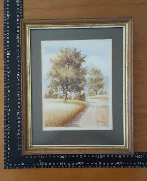 ORIGINAL  MALACHI (MALCOLM) SMITH (SA 1948-2012 ) WATERCOLOUR LANDSCAPE