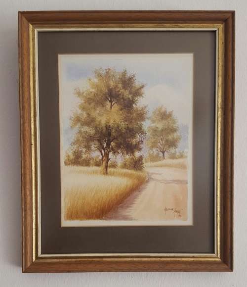 ORIGINAL  MALACHI (MALCOLM) SMITH (SA 1948-2012 ) WATERCOLOUR LANDSCAPE