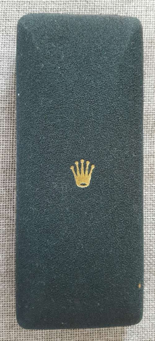 VINTAGE OBLONG ROLEX WATCH BOX, C 1955 for GENTS GOLD ROLEX OYSTER , PRINCE & DRESS STRAP WATCHES