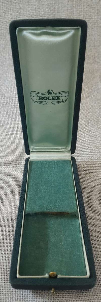 VINTAGE OBLONG ROLEX WATCH BOX, C 1955 for GENTS GOLD ROLEX OYSTER , PRINCE & DRESS STRAP WATCHES