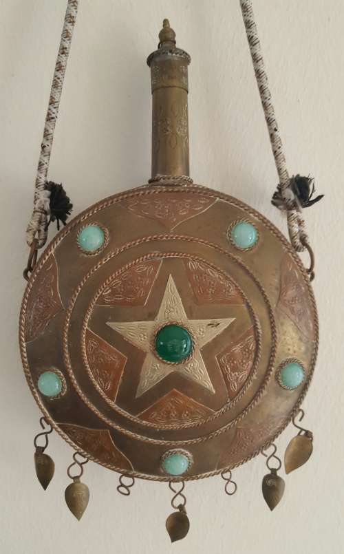 POWDER FLASK - Vintage Reproduction Ottoman / Islamic / North African Powder Flask