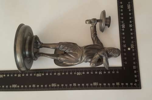 Anton Schreiner, Nabburg, Bayern Pewter Figural Candleholder