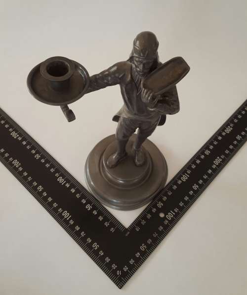 Anton Schreiner, Nabburg, Bayern Pewter Figural Candleholder