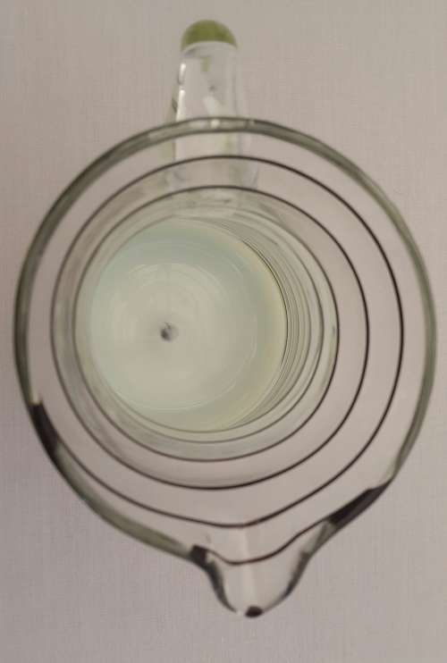 Striking Vintage Studio Glass Jug / Pitcher with Spiral Trailing and  Green & White Cased Base