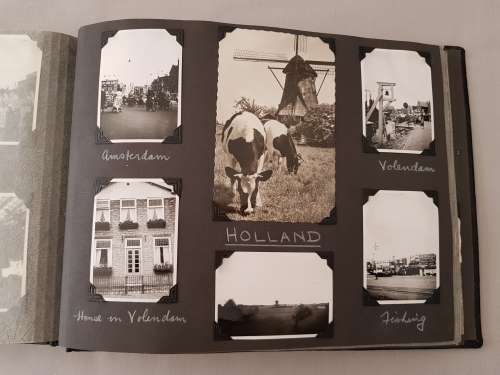 Tooled  Leather  Album with Photos from 1958