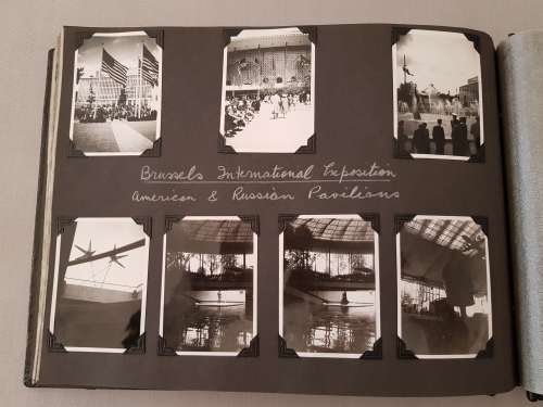 Tooled  Leather  Album with Photos from 1958