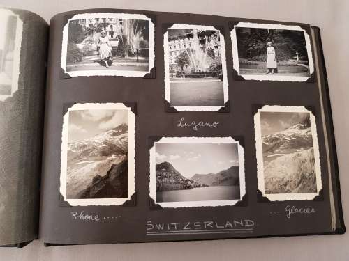 Tooled  Leather  Album with Photos from 1958