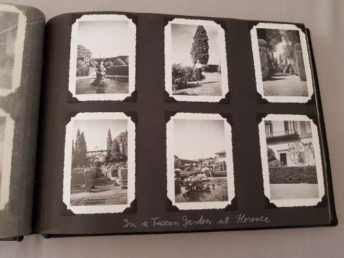 Tooled  Leather  Album with Photos from 1958