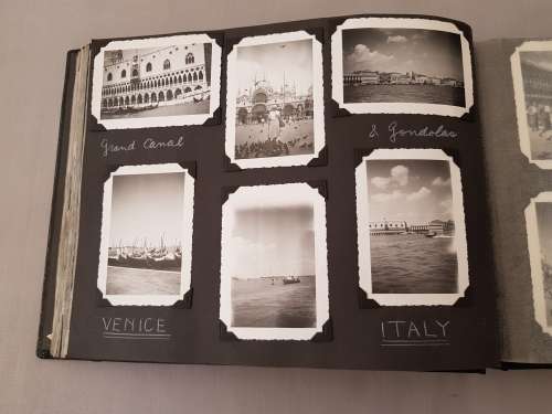 Tooled  Leather  Album with Photos from 1958