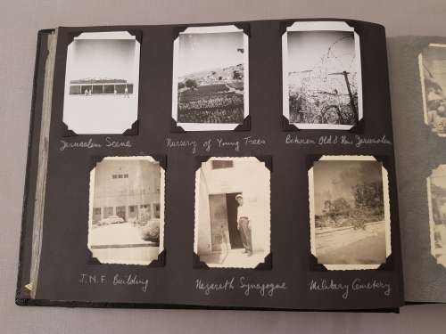 Tooled  Leather  Album with Photos from 1958