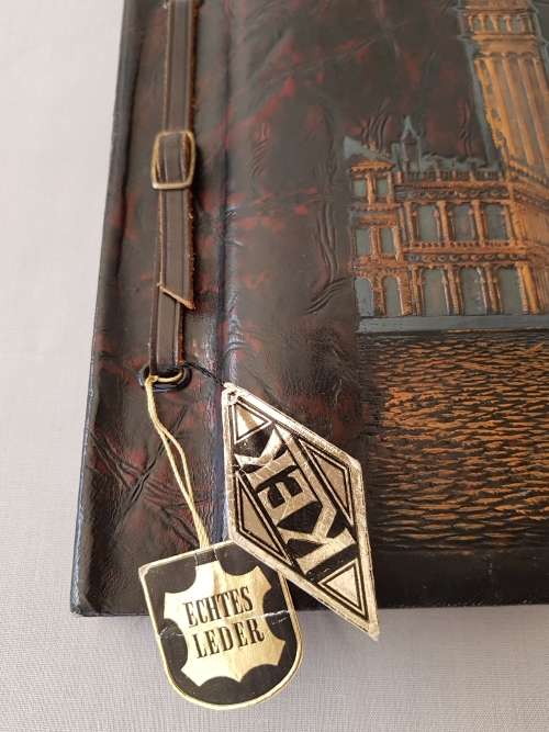 Tooled  Leather  Album with Photos from 1958