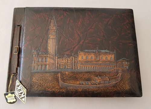 Tooled  Leather  Album with Photos from 1958