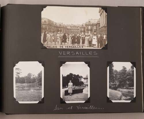 Tooled Leather Album with  Photos of European Cities in 1958