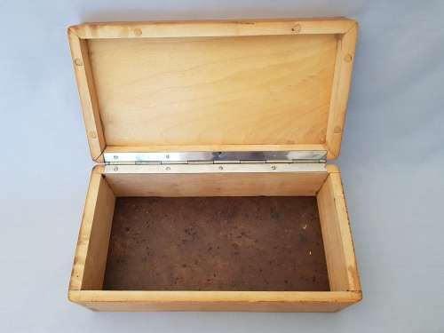 Vintage Hardwood Box with Dovetail Corners