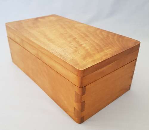 Vintage Hardwood Box with Dovetail Corners