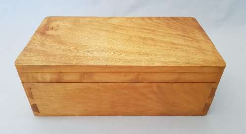 Vintage Hardwood Box with Dovetail Corners