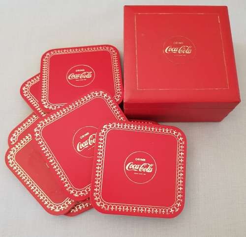 VINTAGE COCA-COLA MEMORABILIA - EIGHT COASTERS IN THE ORIGINAL BOX