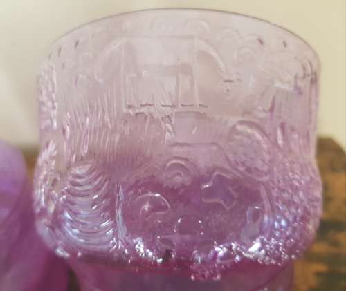 Mid-Century Modern Arabia (Nuutajarvi Notsho, Finland) Lilac "Fauna" No 150  Bowls Set