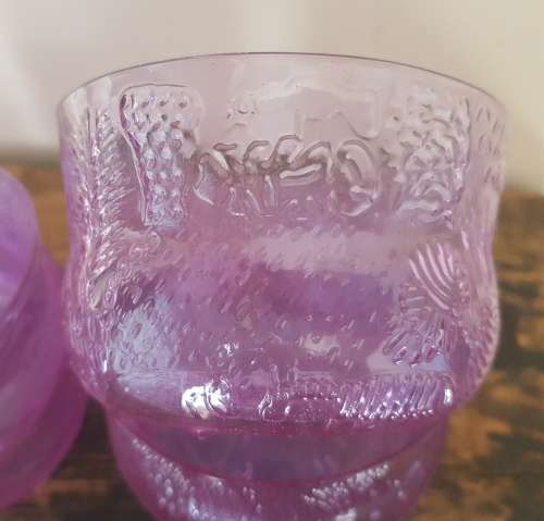 Mid-Century Modern Arabia (Nuutajarvi Notsho, Finland) Lilac "Fauna" No 150  Bowls Set