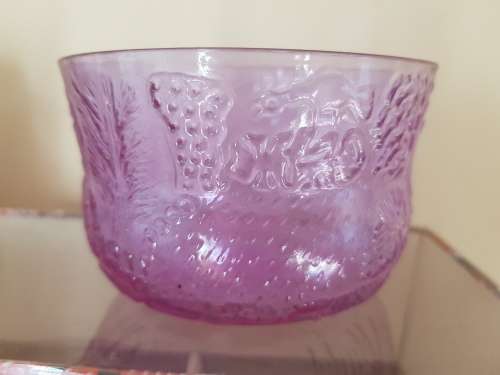 Mid-Century Modern Arabia (Nuutajarvi Notsho, Finland) Lilac "Fauna" No 150  Bowls Set